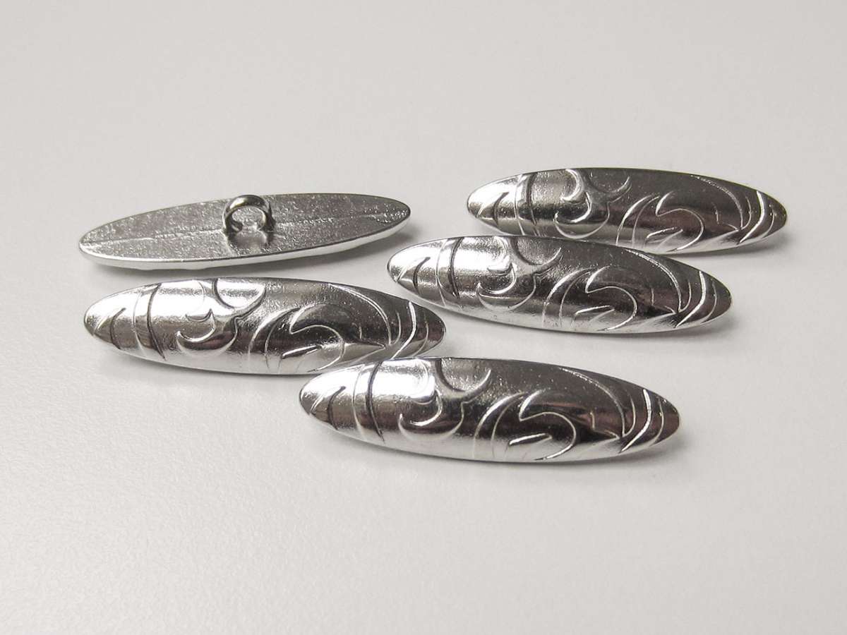 Traumhaft schöner Metall Knebel Knopf m. Ranken Muster ...