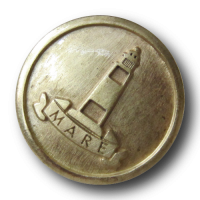 Aparter maritimer Metall Knopf mit Leuchtturm "Mare" Aparter maritimer Metall Knopf mit Leuchtturm "Mare"