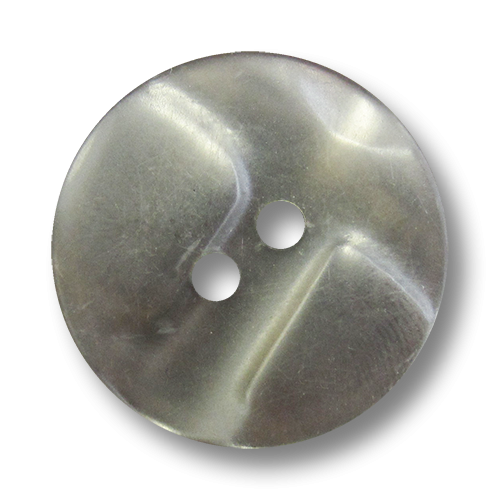 www.Knopfparadies.de - 2519gr - Perlmuttartig grau schillernde Zweiloch Kunststoffknöpfe