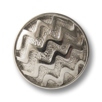 Silberfarbener Zick-Zack-Metallknopf Silberfarbener Zick-Zack-Metallknopf