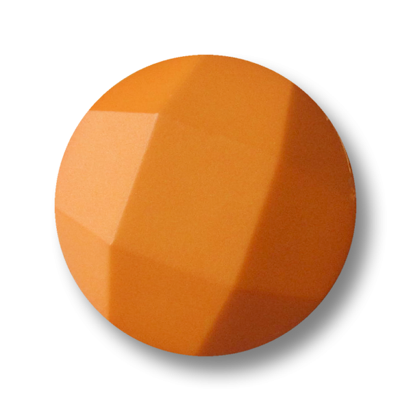 Facettierter orangefarbener Knopf