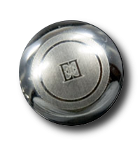 Silberfb. Designer Halbkugel Knopf aus Metallblech