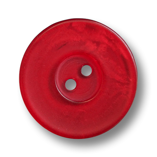 www.knopfparadies.de - 6464ro - Leicht transparente, rote Mantelknöpfe aus Kunststoff