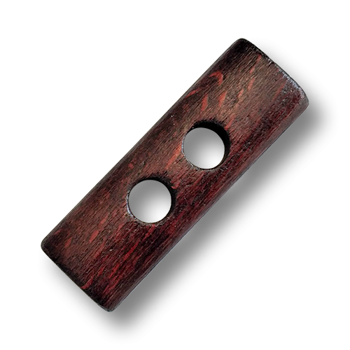 www.knopfparadies.de - 6902rb - Rotbraune Knebelknöpfe aus Holz