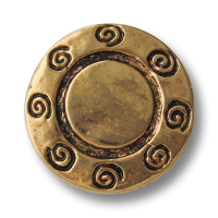 www.Knopfparadies.de - 0433ag - Älter wirkende goldene Metallknöpfe mit Spiral Muster www.Knopfparadies.de - 0433ag - Älter wirkende goldene Metallknöpfe mit Spiral Muster