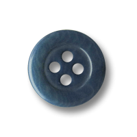 Kleiner blau gemaserter Vierloch Knopf aus Steinnuss Kleiner blau gemaserter Vierloch Knopf aus Steinnuss
