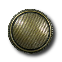 Altmessingfarbener Metallknopf in Linien-Design Altmessingfarbener Metallknopf in Linien-Design