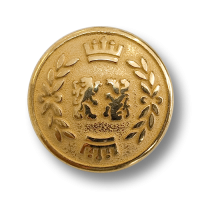 Goldfarbener Blazer Knopf mit Löwe, Krone und Lorbeer Goldfarbener Blazer Knopf mit Löwe, Krone und Lorbeer