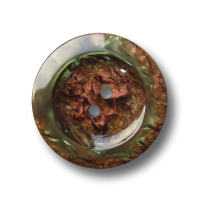 Wunderschöner braun grüner Knopf mit Perlmutt Schimmer Wunderschöner braun grüner Knopf mit Perlmutt Schimmer