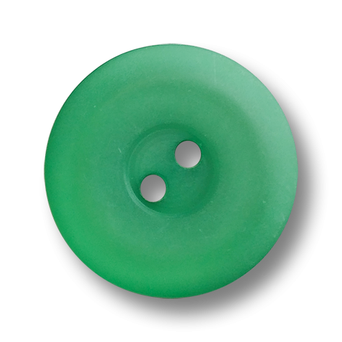www.knopfparadies.de - 6423gn - Matt grüne Kunststoffknöpfe mit zwei Löchern
