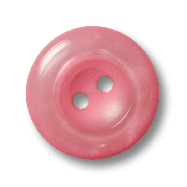 Rosafarbener Zweiloch Knopf mit Perlmutt Schimmer