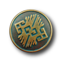 Messing-grünfarbener Metallknopf Messing-grünfarbener Metallknopf