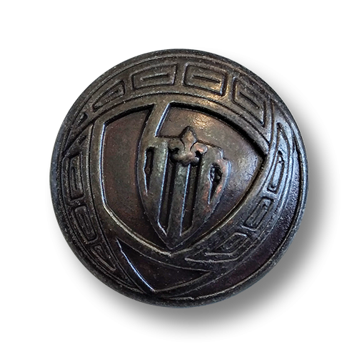 Dunkel eisenfarbene Metallknöpfe - Jugendstil-Design