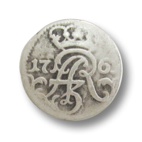 Altsilberfarbener Münzknopf Altsilberfarbener Münzknopf
