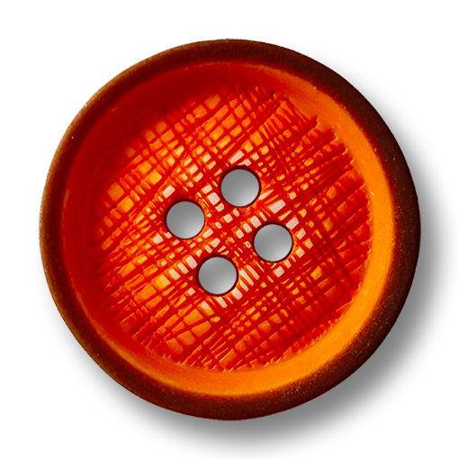 www.knopfparadies.de - 1116or - orangefarbene Kunststoffknöpfe mit strukturierter Fadenoptik