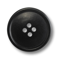 Klassischer schwarzer Mantelknopf aus Steinnuss Klassischer schwarzer Mantelknopf aus Steinnuss