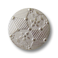 Besondere goldfarbene Metall Ösen Knöpfe mit Blumen & schraffierten Flächen Besondere goldfarbene Metall Ösen Knöpfe mit Blumen & schraffierten Flächen
