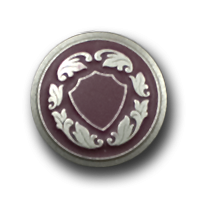 Silber-weinrote Wappenknöpfe Silber-weinrote Wappenknöpfe