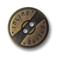 Sportlich moderne messingfb. Zweiloch Metallknöpfe z.B. für Jeans Sportlich moderne messingfb. Zweiloch Metallknöpfe z.B. für Jeans