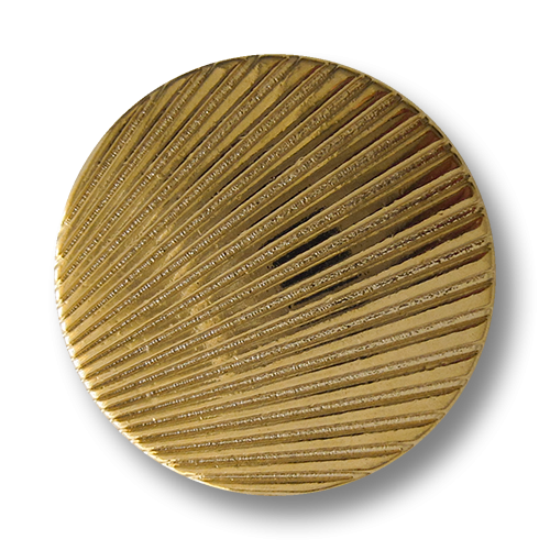 www.Knopfparadies.de - 0780go - Goldene Metallknöpfe mit Muschel Muster