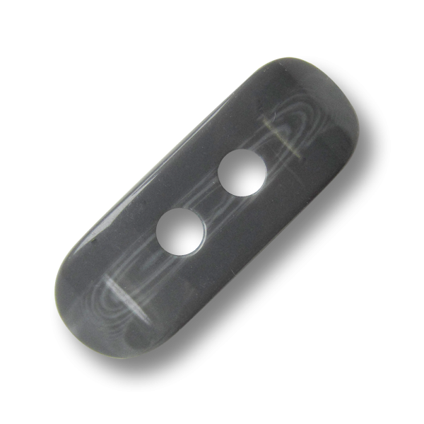 Edler grau glänzender Kunststoff Knebel Knopf