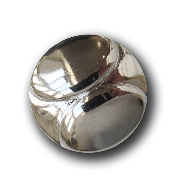 Silberfarbener Metall Knopf mit graphischem Muster
