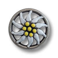 www.knopfparadies.de - 6736ed - Umwerfend schöne Trachtenknöpfe aus Metall mit Motiv: Edelweiß www.knopfparadies.de - 6736ed - Umwerfend schöne Trachtenknöpfe aus Metall mit Motiv: Edelweiß