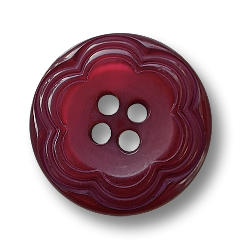 www.knopfparadies.de - 4066wr - Romantishe weinrote Blütenknöpfe