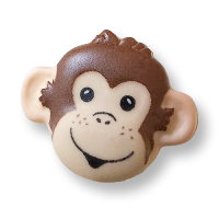 Süße Kinderknöpfchen aus Kunststoff: kleines kesses Affenköpfchen Süße Kinderknöpfchen aus Kunststoff: kleines kesses Affenköpfchen