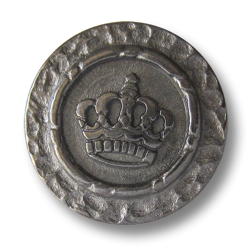 www.Knopfparadies.de - 2064ch - Edle Metallknöpfe in Chrom mit Krone