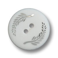 www.knopfparadies.de - 6545we - Weiße Kunststoffknöpfe mit Loorbeer-Ästen - B-WARE www.knopfparadies.de - 6545we - Weiße Kunststoffknöpfe mit Loorbeer-Ästen - B-WARE