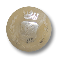www.Knopfparadies.de - 3528be - Wappenknöpfe aus Kunststoff wie Hornknöpfe in Beige & Gold www.Knopfparadies.de - 3528be - Wappenknöpfe aus Kunststoff wie Hornknöpfe in Beige & Gold