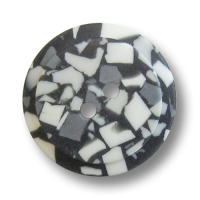 www.Knopfparadies.de - z198sw - Kreative schwarz weiß grau gemusterte Zweilochknöpfe aus Kunststoff www.Knopfparadies.de - z198sw - Kreative schwarz weiß grau gemusterte Zweilochknöpfe aus Kunststoff
