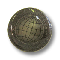 www.knopfparadies.de - 3121dg - Messingfarbene Blazerknöpfe aus Metall mit braunem Motiv www.knopfparadies.de - 3121dg - Messingfarbene Blazerknöpfe aus Metall mit braunem Motiv