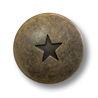 Altmessingfarbene Metallknöpfe, 5-zackiger Stern - Vintage Style Altmessingfarbene Metallknöpfe, 5-zackiger Stern - Vintage Style