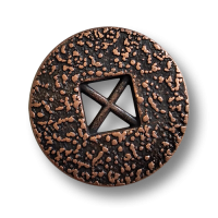 www.knopfparadies.de - 6697ku - Altkupferfarbene Metallknöpfe mit vier Knopflöchern www.knopfparadies.de - 6697ku - Altkupferfarbene Metallknöpfe mit vier Knopflöchern