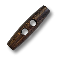 Klassische, dunkelbraune Knebelknöpfe aus echtem Holz Klassische, dunkelbraune Knebelknöpfe aus echtem Holz
