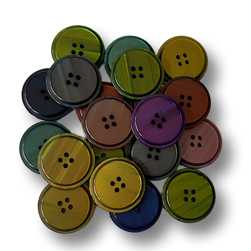 www.knopfparadies.de - 2200bu - Konvolut von 20 Kunststoffknöpfen in erdigen Farben