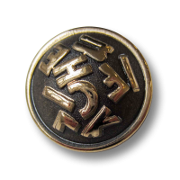 Stark gewölbter Designer Metall Knopf mit Buchstaben Stark gewölbter Designer Metall Knopf mit Buchstaben