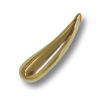 Elegante goldfarbene Knebelknöpfe aus Metall in Nierenform Elegante goldfarbene Knebelknöpfe aus Metall in Nierenform