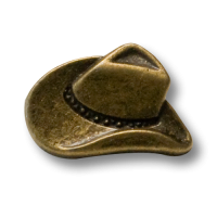 Cowboyhutknöpfe in altmessing Cowboyhutknöpfe in altmessing