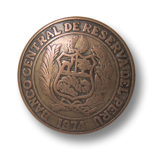 Klassischer Münz Metall Knopf mit Wappen für Blazer