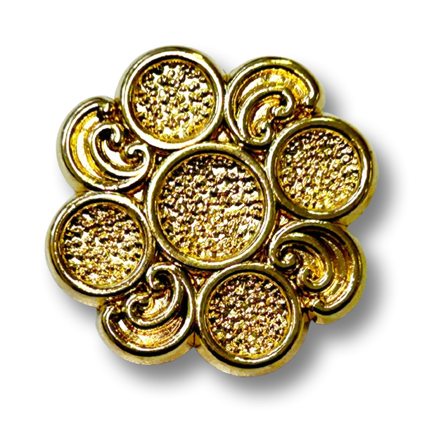 Metall Knöpfe goldfarben extravagant mit Ösenbefestigung