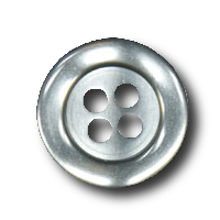 Silbergrauer Vierloch Blusen Knopf m. Perlmutt Schimmer Silbergrauer Vierloch Blusen Knopf m. Perlmutt Schimmer