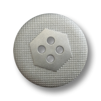 www.knopfparadies.de - 6416sm - Matt silberfarbene Kunststoffknöpfe mit vier Löchern - Bware www.knopfparadies.de - 6416sm - Matt silberfarbene Kunststoffknöpfe mit vier Löchern - Bware