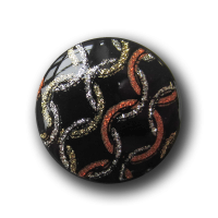 Schwarzer Knopf mit Tricolor Metallic Ketten Design Schwarzer Knopf mit Tricolor Metallic Ketten Design