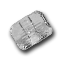 Glasklare rechteckige Knöpfchen Glasklare rechteckige Knöpfchen