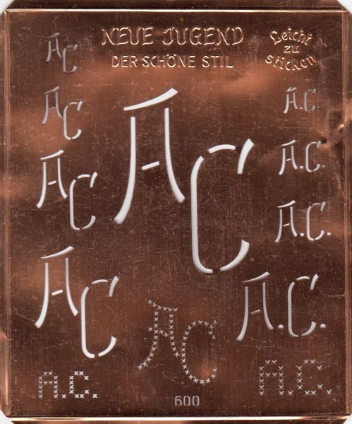 Attraktive Kupferschablone - AC