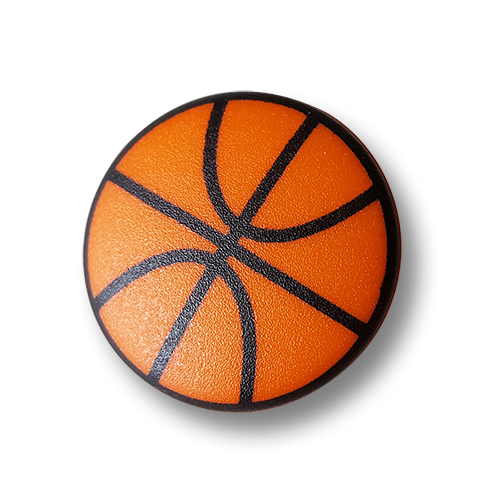 Sportliche orange farbene Kinder Motiv Knöpfe Basket Ball