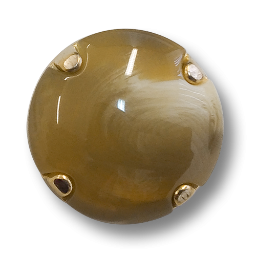 www.knopfparadies.de - 6558bg - Umwerfend schöne Schmuckknöpfe in Beige und Gold